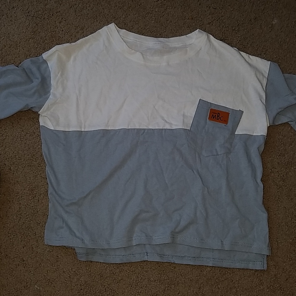 White and blue tshirt
